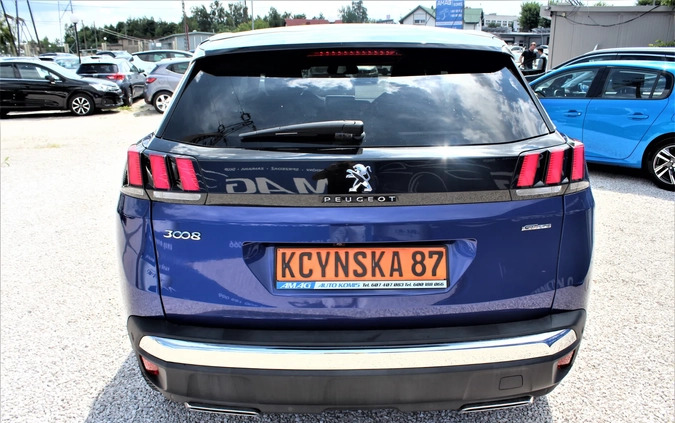 Peugeot 3008 cena 87500 przebieg: 83000, rok produkcji 2018 z Gostyń małe 466